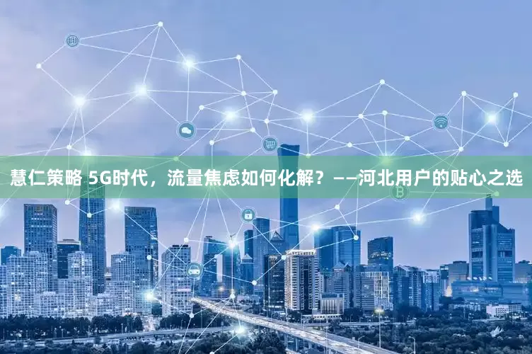 慧仁策略 5G时代，流量焦虑如何化解？——河北用户的贴心之选